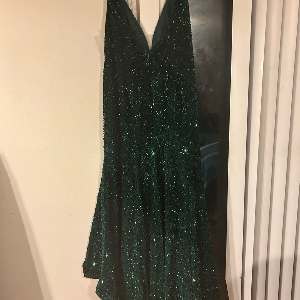 Emerald Green Sequin Dress